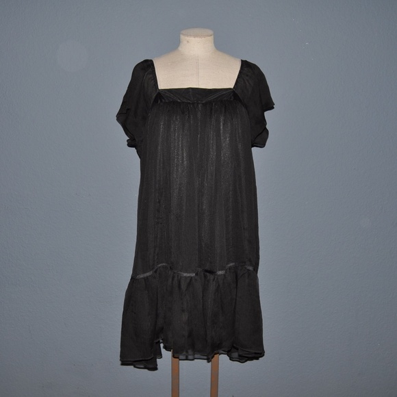 Mom2moM Dresses & Skirts - MOM2MOM Black Chiffon Tunic Maternity Dress [F3]